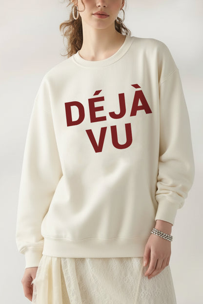 Deja vu Graphic Fleece Sweatshirt