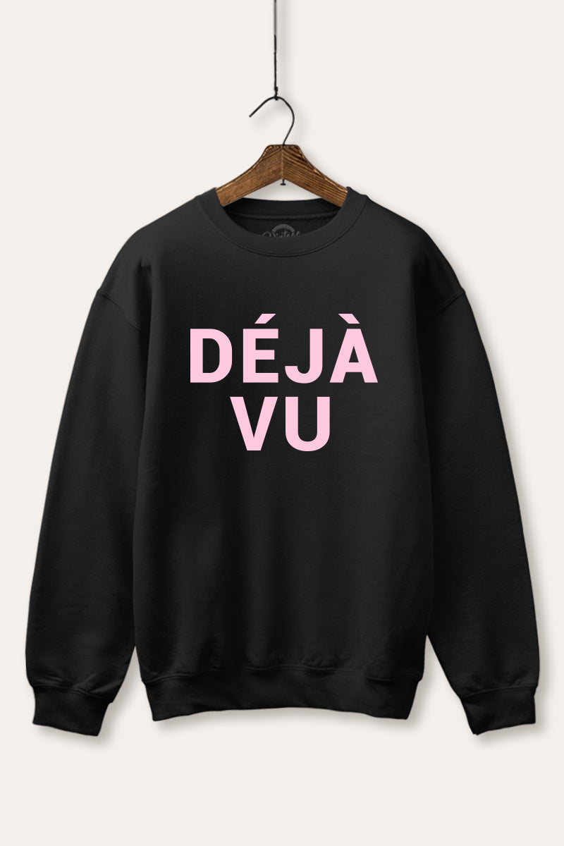 Deja vu Graphic Fleece Sweatshirt