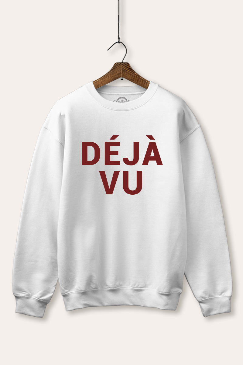 Deja vu Graphic Fleece Sweatshirt