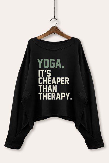 Yoga Therapy Graphic Cropped Sweatshirt