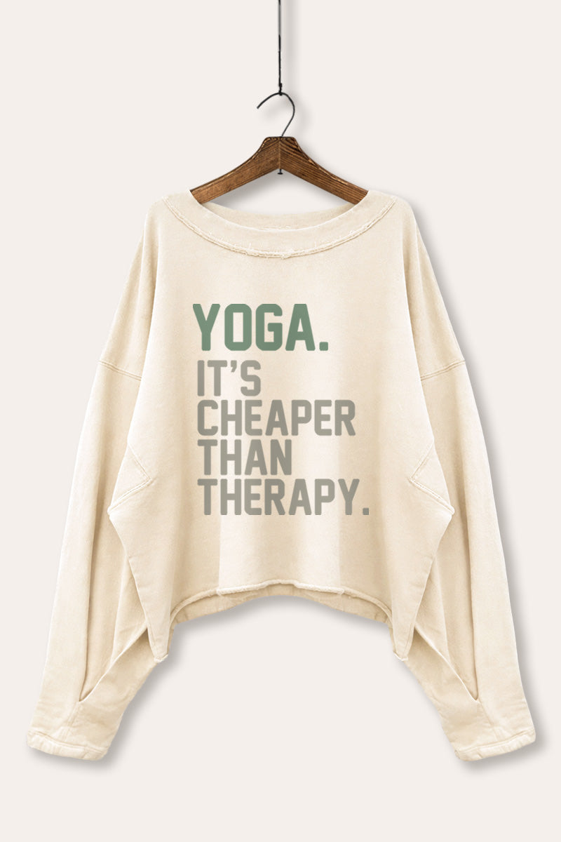 Yoga Therapy Graphic Cropped Sweatshirt