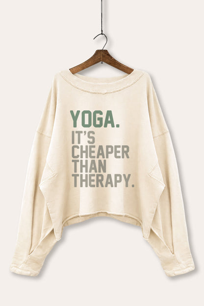 Yoga Therapy Graphic Cropped Sweatshirt