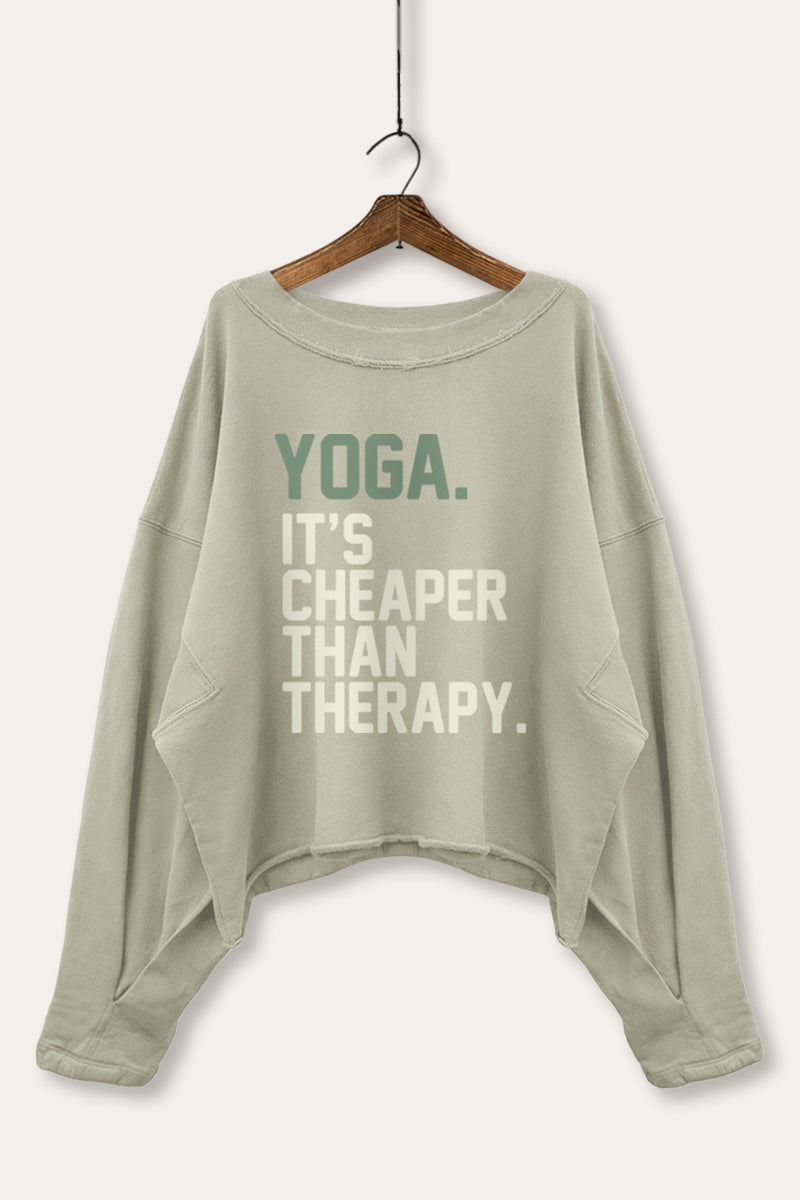 Yoga Therapy Graphic Cropped Sweatshirt