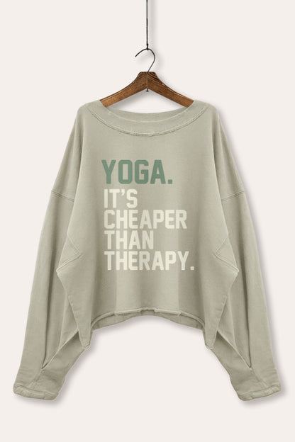 Yoga Therapy Graphic Cropped Sweatshirt