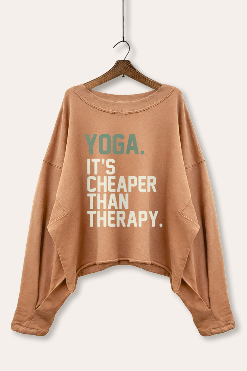 Yoga Therapy Graphic Cropped Sweatshirt