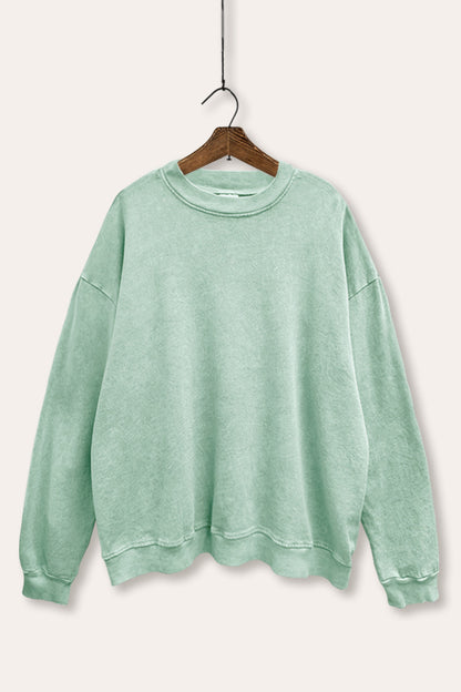 Blank Mineral Wash French Terry Plain Cozy Sweatshirt - No Graphics