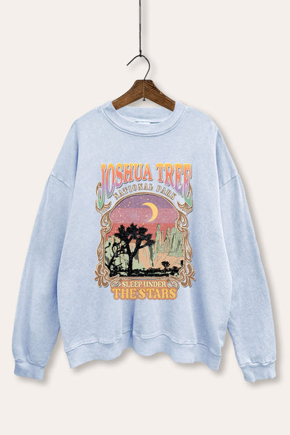 Joshua Tree Desert Stars Graphic Mineral Wash Sweatshirt
