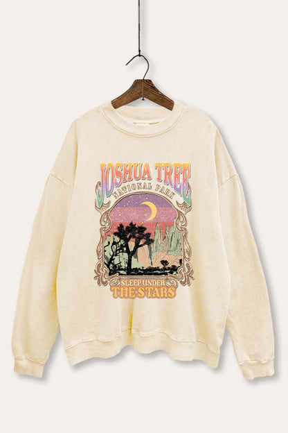 Joshua Tree Desert Stars Graphic Mineral Wash Sweatshirt