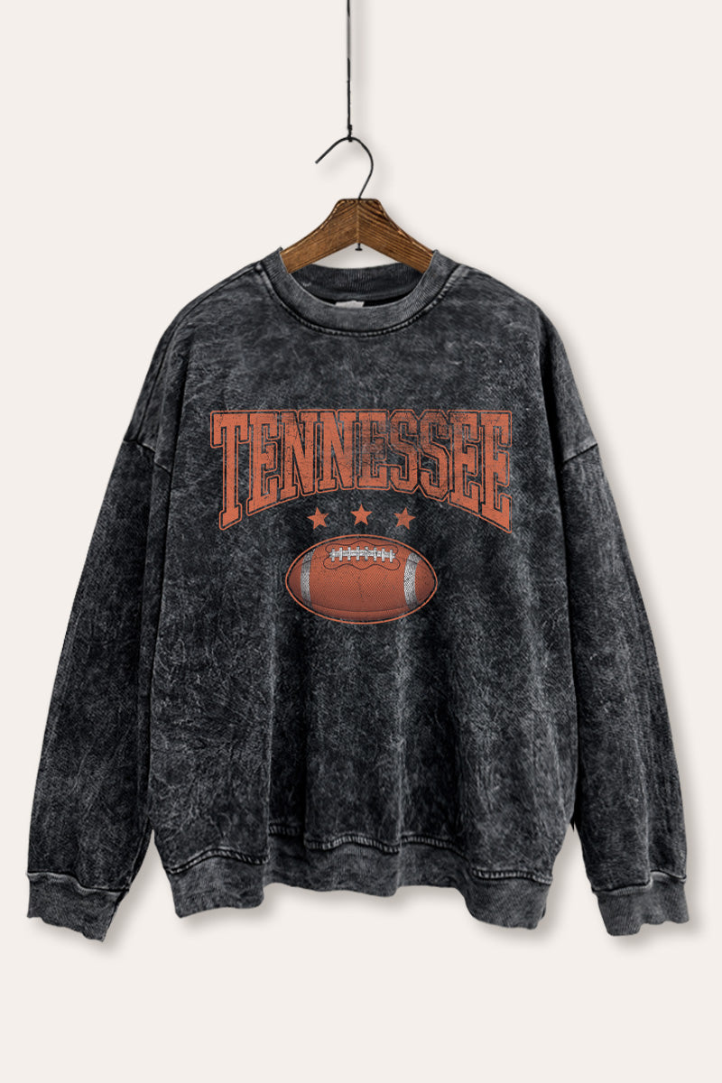 Tennessee Football Sports Graphic Mineral Wash Sweatshirt