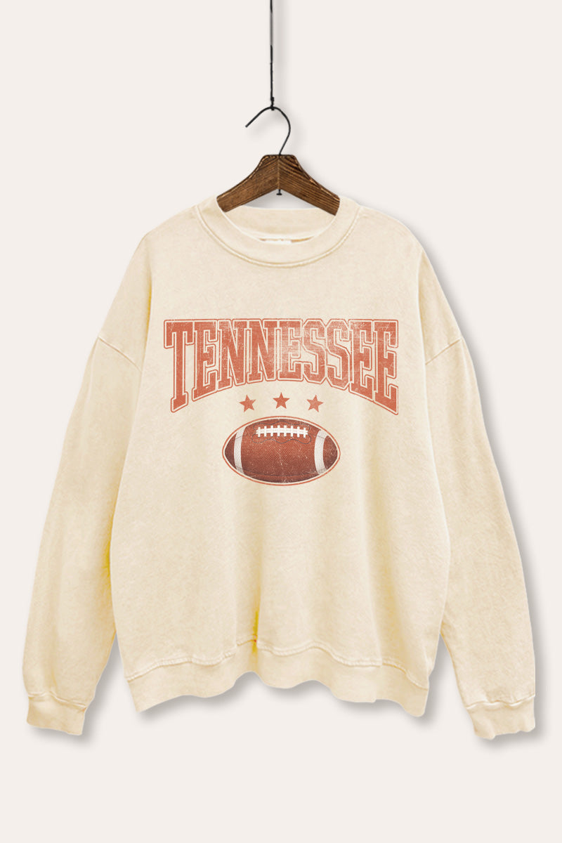 Tennessee Football Sports Graphic Mineral Wash Sweatshirt