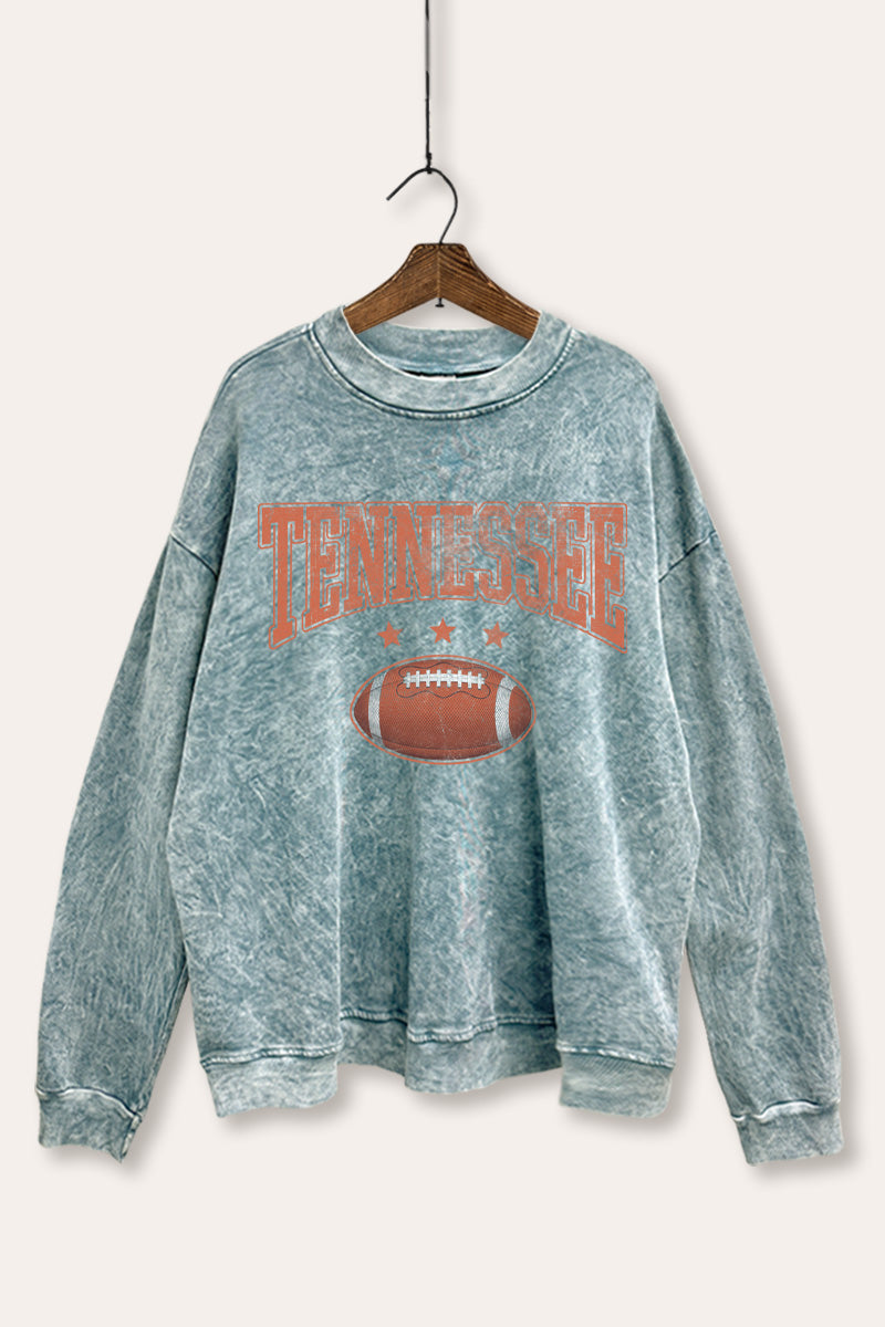 Tennessee Football Sports Graphic Mineral Wash Sweatshirt