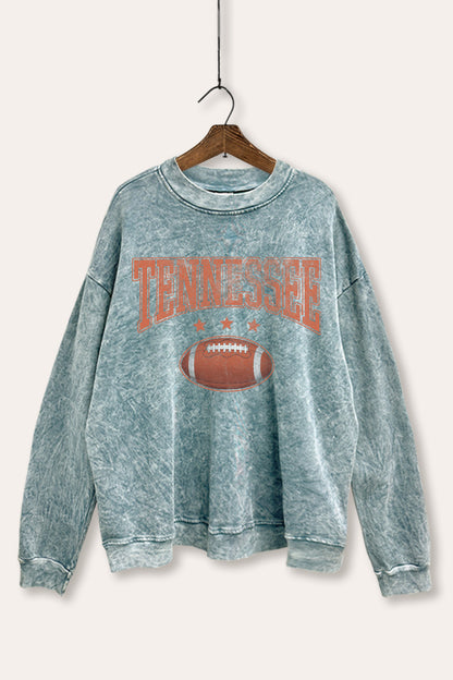 Tennessee Football Sports Graphic Mineral Wash Sweatshirt