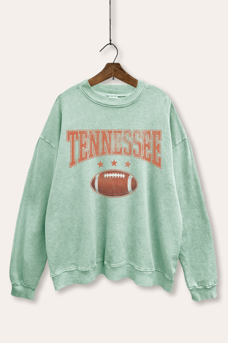 Tennessee Football Sports Graphic Mineral Wash Sweatshirt