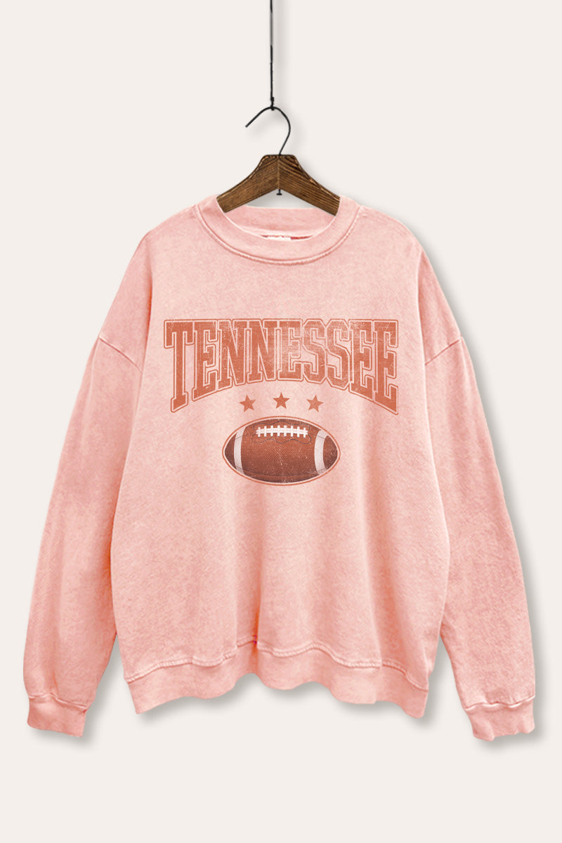 Tennessee Football Sports Graphic Mineral Wash Sweatshirt