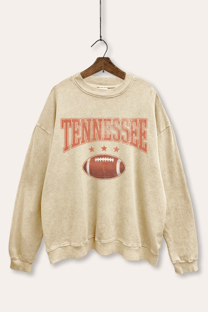 Tennessee Football Sports Graphic Mineral Wash Sweatshirt