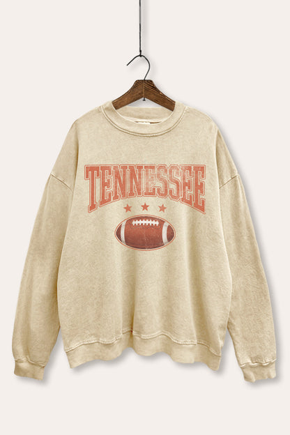 Tennessee Football Sports Graphic Mineral Wash Sweatshirt