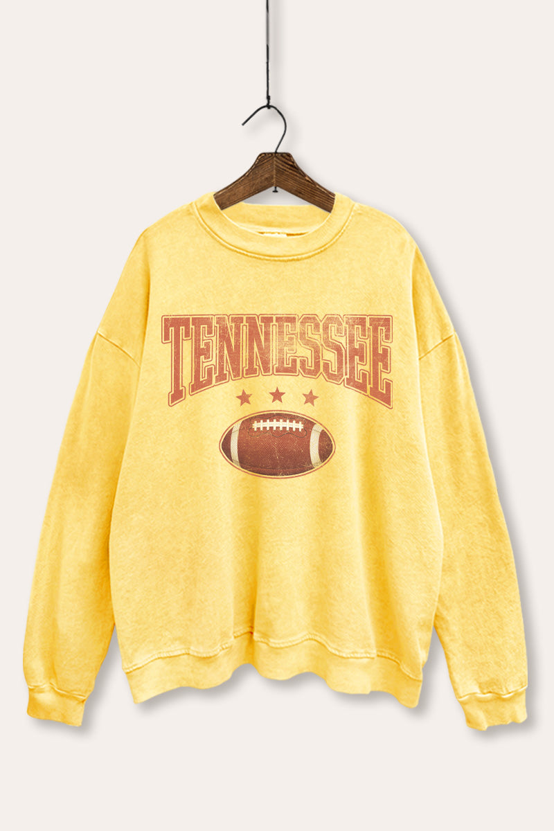 Tennessee Football Sports Graphic Mineral Wash Sweatshirt