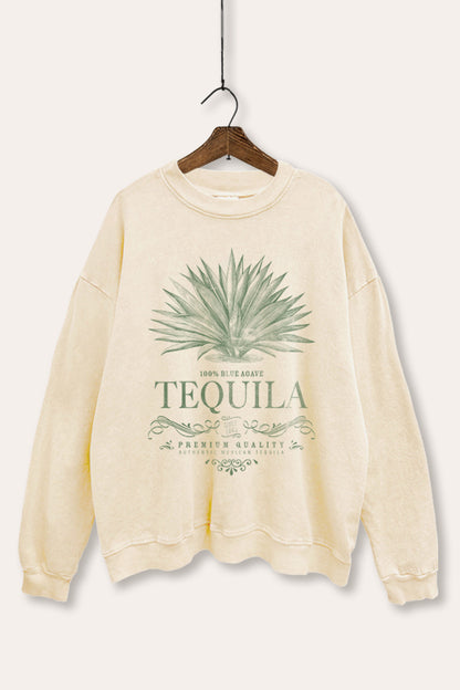 Tequila Agave Graphic Mineral Wash Sweatshirt
