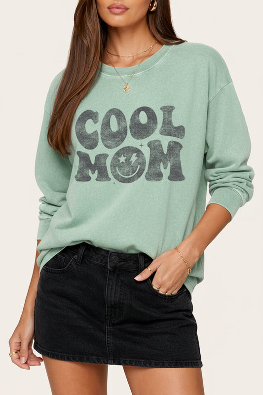 Cool Mom Graphic Mineral Wash Sweatshirt
