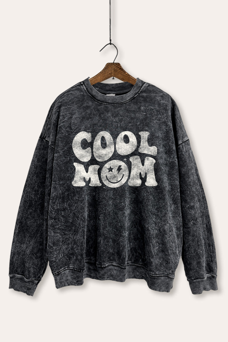 Cool Mom Graphic Mineral Wash Sweatshirt
