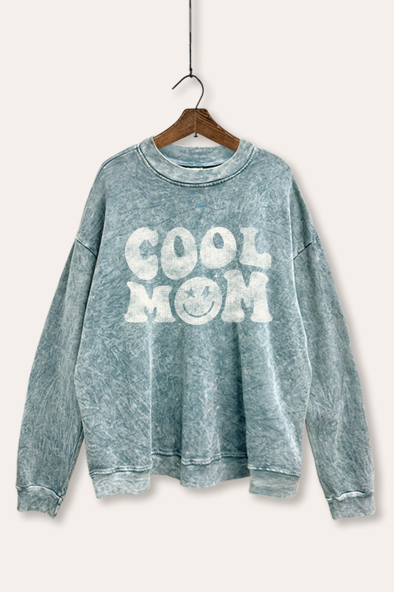 Cool Mom Graphic Mineral Wash Sweatshirt