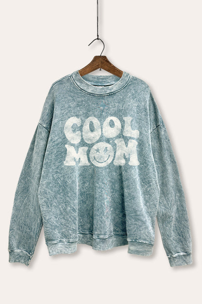 Cool Mom Graphic Mineral Wash Sweatshirt