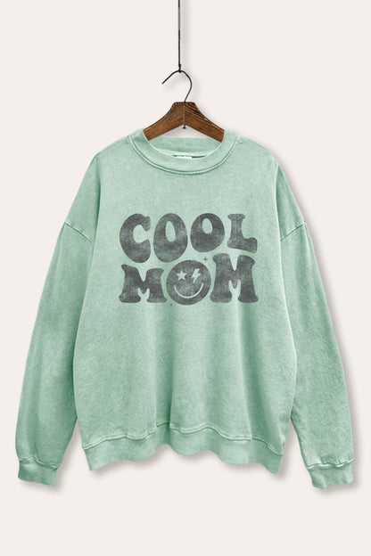 Cool Mom Graphic Mineral Wash Sweatshirt