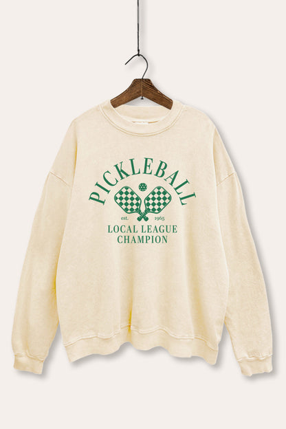 Pickleball Champion Sports Graphic Mineral Wash Sweatshirt
