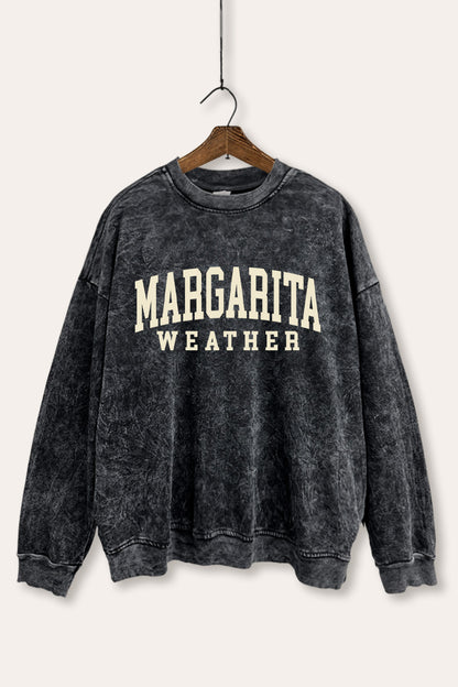 Margarita Weather Graphic Mineral Wash Sweatshirt