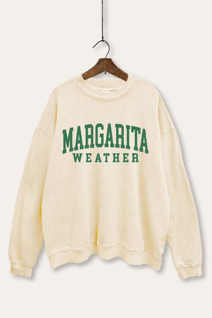 Margarita Weather Graphic Mineral Wash Sweatshirt