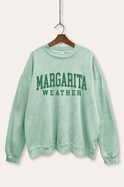 Margarita Weather Graphic Mineral Wash Sweatshirt
