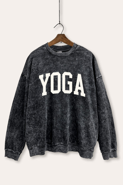 Yoga Typography Mineral Wash Sweatshirt