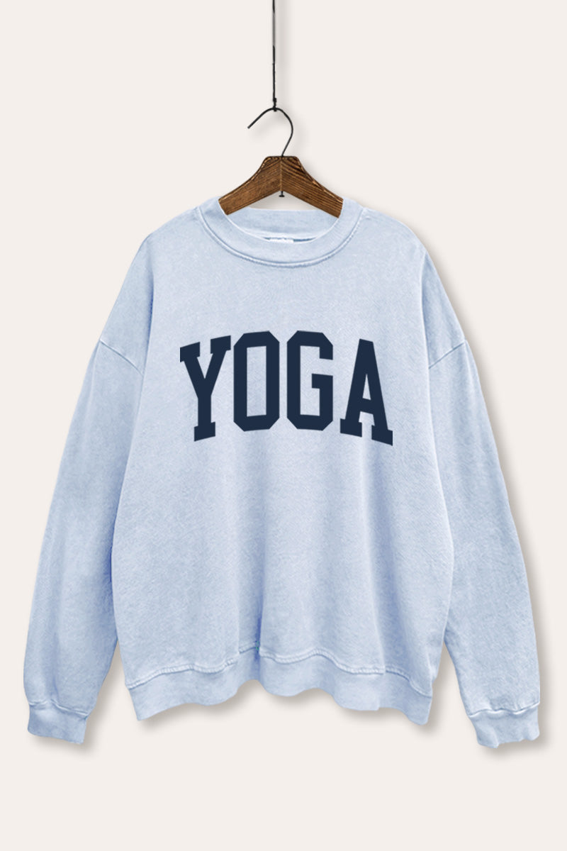 Yoga Typography Mineral Wash Sweatshirt