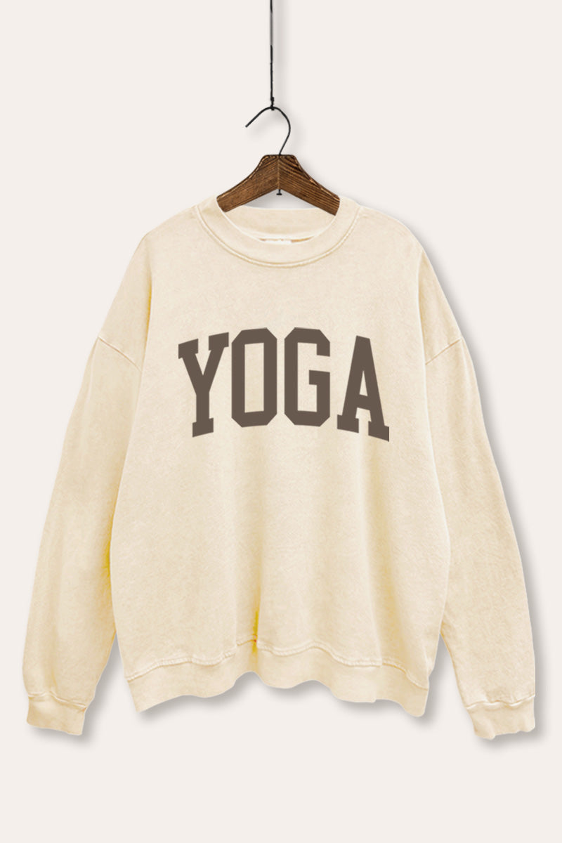 Yoga Typography Mineral Wash Sweatshirt