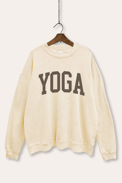 Yoga Typography Mineral Wash Sweatshirt