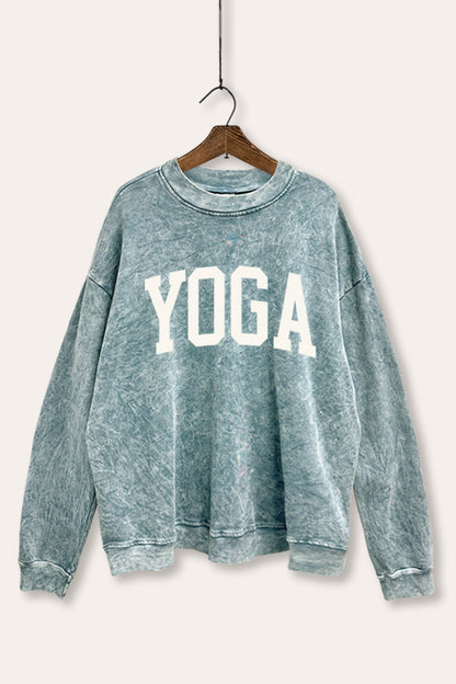Yoga Typography Mineral Wash Sweatshirt