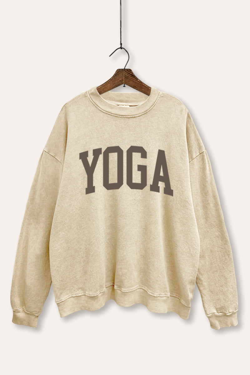 Yoga Typography Mineral Wash Sweatshirt