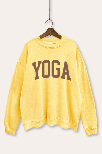 Yoga Typography Mineral Wash Sweatshirt