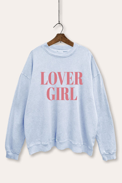 Lover Girl Graphic Mineral Wash Sweatshirt