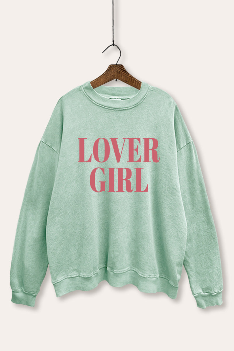 Lover Girl Graphic Mineral Wash Sweatshirt