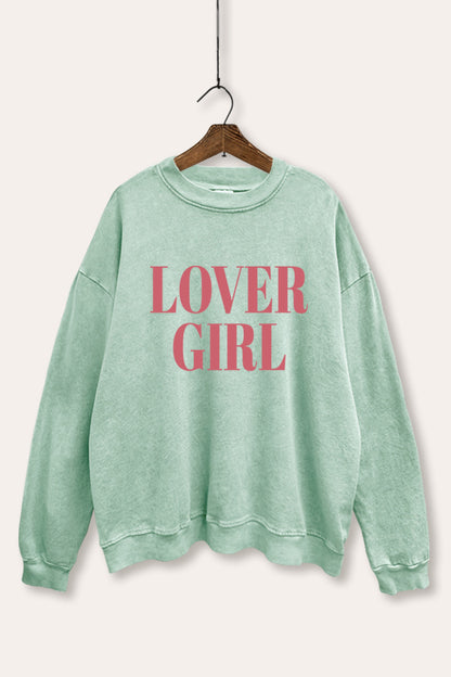 Lover Girl Graphic Mineral Wash Sweatshirt
