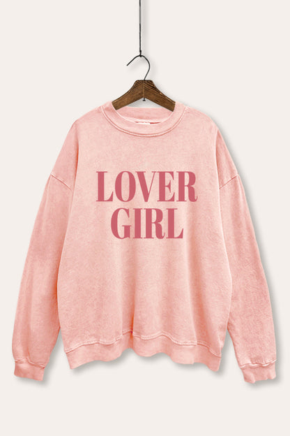 Lover Girl Graphic Mineral Wash Sweatshirt
