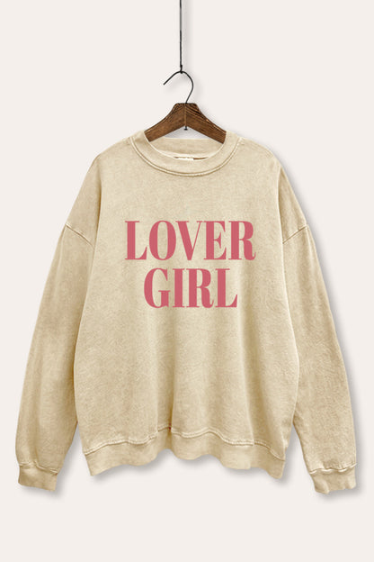 Lover Girl Graphic Mineral Wash Sweatshirt