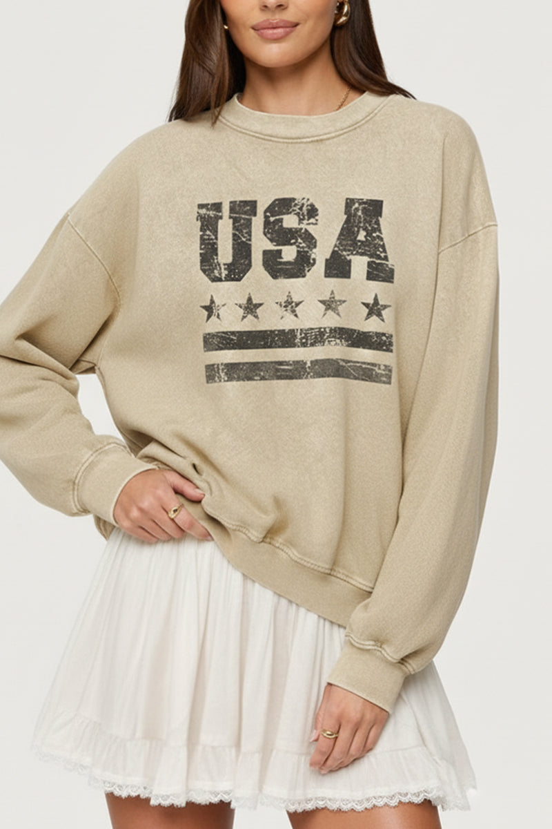 Vintage USA Graphic Mineral Wash Sweatshirt