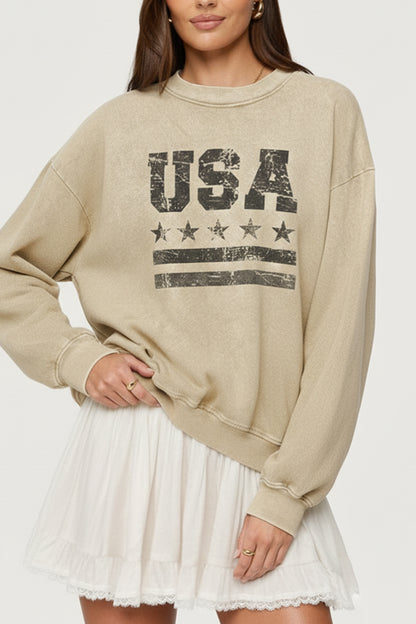 Vintage USA Graphic Mineral Wash Sweatshirt