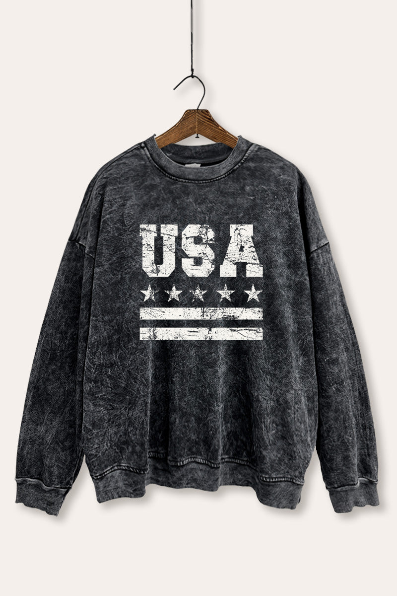 Vintage USA Graphic Mineral Wash Sweatshirt