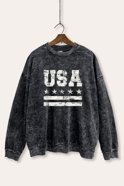 Vintage USA Graphic Mineral Wash Sweatshirt