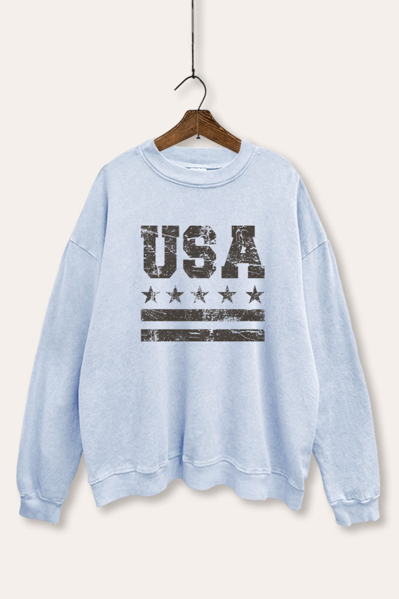 Vintage USA Graphic Mineral Wash Sweatshirt