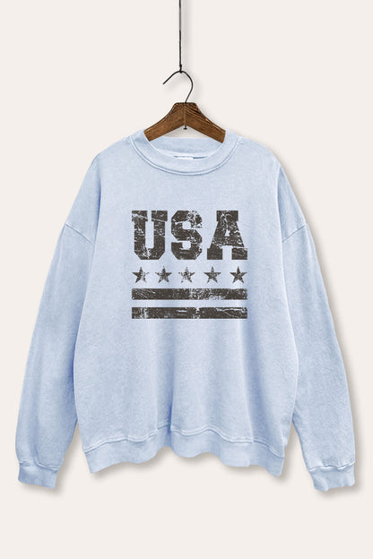 Vintage USA Graphic Mineral Wash Sweatshirt