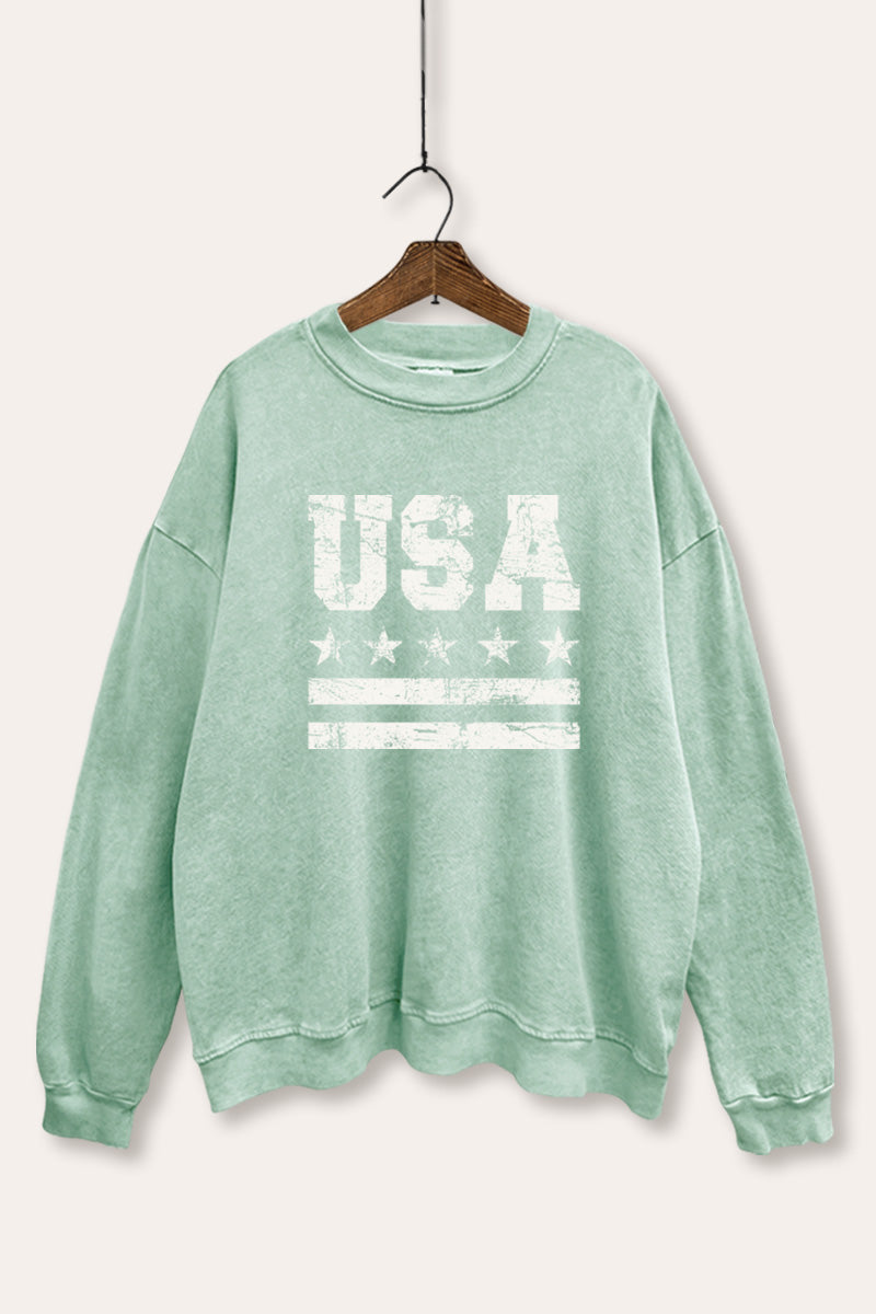 Vintage USA Graphic Mineral Wash Sweatshirt